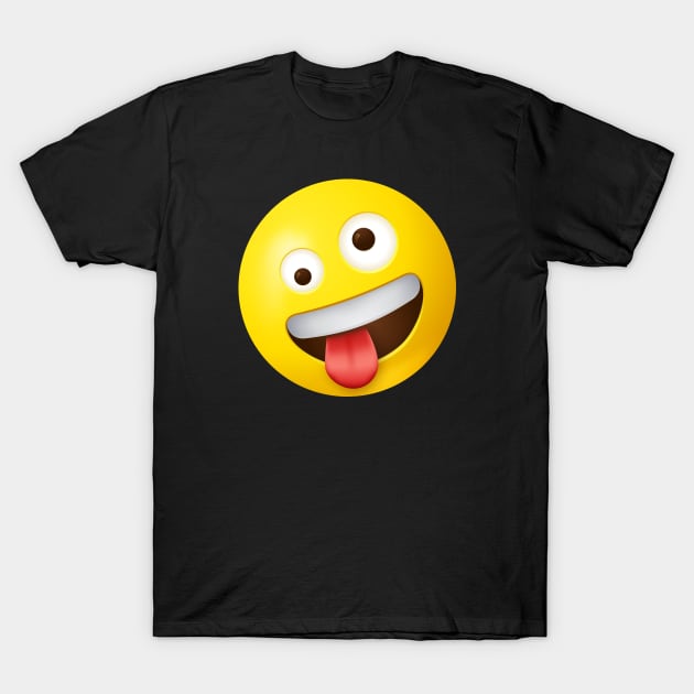 Zany face emoji T-Shirt by Vilmos Varga